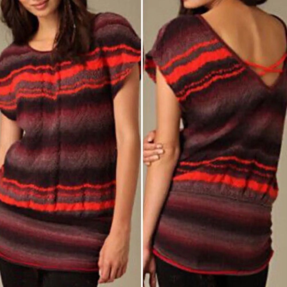 Free People Crochet Yarn Knit Sweater Dress Tunic Top in Size S/P